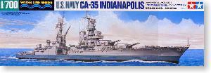 TAMIYA 1/35 scale models 1/700 scale model 31804 U.S. Navy CA-35 "Indianapolis" heavy cruiser