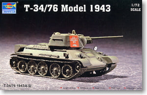 Trumpeter 1/72 scale model 07208 Soviet T-34/76 medium chariot 1943 type