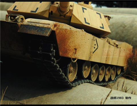 KNL HOBBY HengLong 1 / 16 M1A2 RC tank model remote control car shell foundry heavy coating of paint to do the old