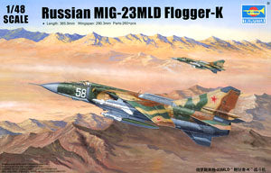 Trumpeter 1/48 scale model 02856 MiG-23MLD Whip K Fighter