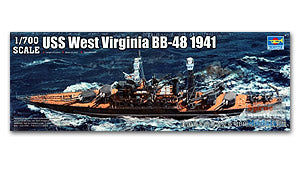 Trumpeter 1/700 scale model 05771 US Navy Colorado BB-48 "West Virginia Battleship