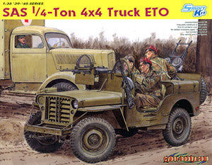 1/35 scale model Dragon 6725 British special air crew 1/4 tons of Willis light assault combat off-road vehicles "ETO"