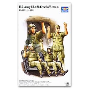 Trumpeter 1/35 scale model 00417 US helicopter crew Vietnam battlefield