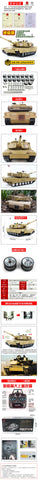 The new super remote control tank model version of the 2.4G US Army M1A2 full scale metal toy Henglong genuine ultimate version