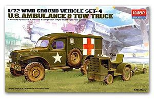 ACADEMY 13403 WWII US ambulances and aircraft ground handling tractor