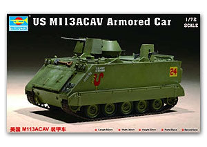 Trumpeter 1/72 scale model 07237 US M113A3 (ACAV) cavalry attack armored vehicles