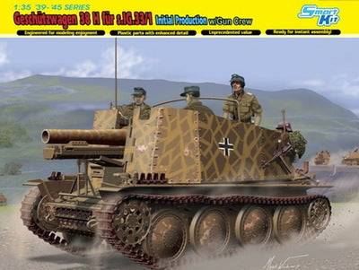 1/35 scale model Dragon 6857 cricket 38H equipped with s.IG.33 / 1 self-heavy infantry artillery early type