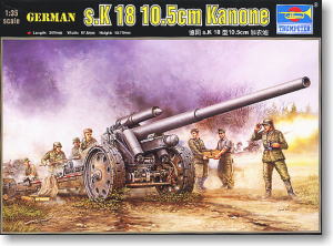 Trumpeter 1/35 scale model 02305 Germany 10.5CM s.K18 type 10.5cm Kanone