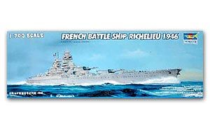Trumpeter 1/700 scale model 05751 French Navy "Richelieu" battleship 1946