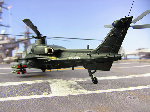 KNL Hobby diecast model Helicopter model WZ-10 helicopter simulation model of military armed Air Force of the CPLA 1:60 alloy Chinese Army