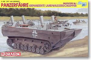 1/35 scale model Dragon 6625 World War II LWS amphibious armored tractor "No. 1 prototype car"