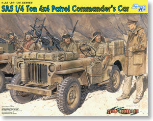 1/35 scale model Dragon 6724 World War II British special air crew 1/4 tons of long-range assault off-road vehicles