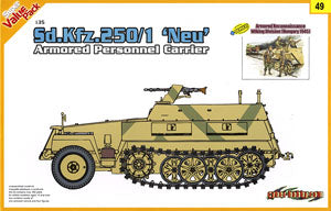 1/35 scale model Dragon 9149 Sd.Kfz.250 / 1 Neu Armored vehicles and Viking Armored division Grenadiers