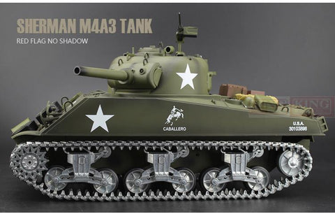 HengLong 1/16 scale 2.4GHz RC tank Sherman M4A3 battle Tank U.S.Army Ultimate metal version Smoke Sound Metal Gear Tracks