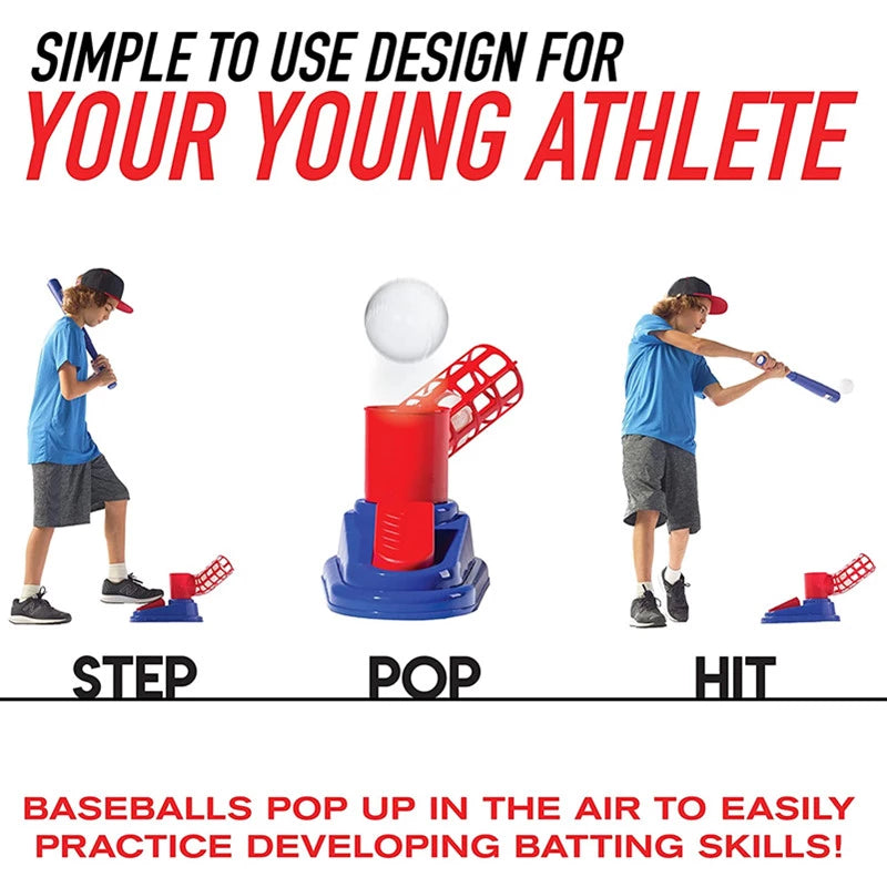 Baseball Pitching Machines Training Learning Active Toys Outdoors Sports Game Outdoor Toys For Children Indoor Montessori Fun Sports Play Games Kids Baseball Pitching Machine Set Toy Boy Girl