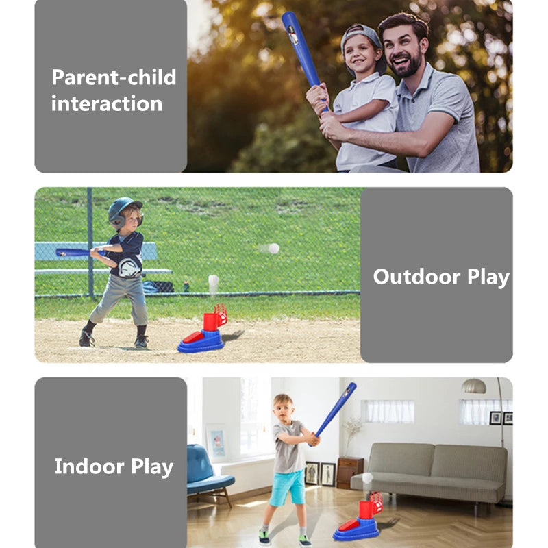 Baseball Pitching Machines Training Learning Active Toys Outdoors Sports Game Outdoor Toys For Children Indoor Montessori Fun Sports Play Games Kids Baseball Pitching Machine Set Toy Boy Girl