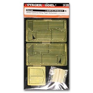 Voyager model metal etching sheet PEA125 upgrade metal etchings for side skirt plates for King Tiger heavy War vehicles (Violon series)