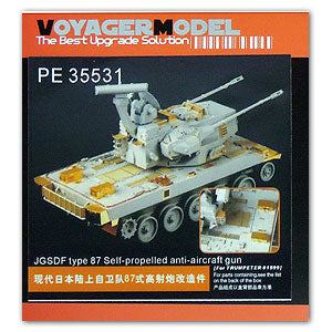 Voyager PE35531 87 type 35mm self propelled antiaircraft artillery air defense system upgrade metal etching Kit