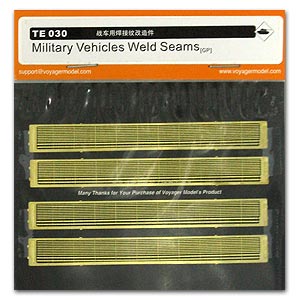 Voyager model metal etching sheet te 030 universal weld pattern modified metal etching part for armored vehicle body