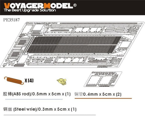 Voyager model metal etching sheet PE 35187 metal etching parts for upgrading fenders of german chariot 4 in world war ii