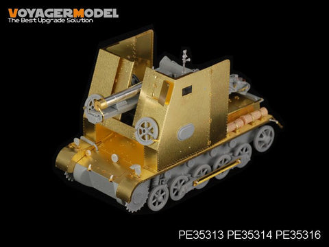 Voyager PE35314 1 type B 15cm self propelled heavy infantry artillery armor plate transformation metal etching parts