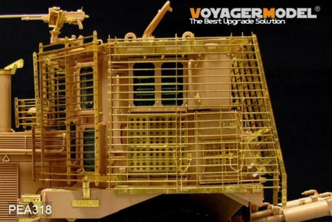 Voyager model metal etching sheet pea318 metal etchers modified with additional fence armor for Israeli d9r armoured bulldozers