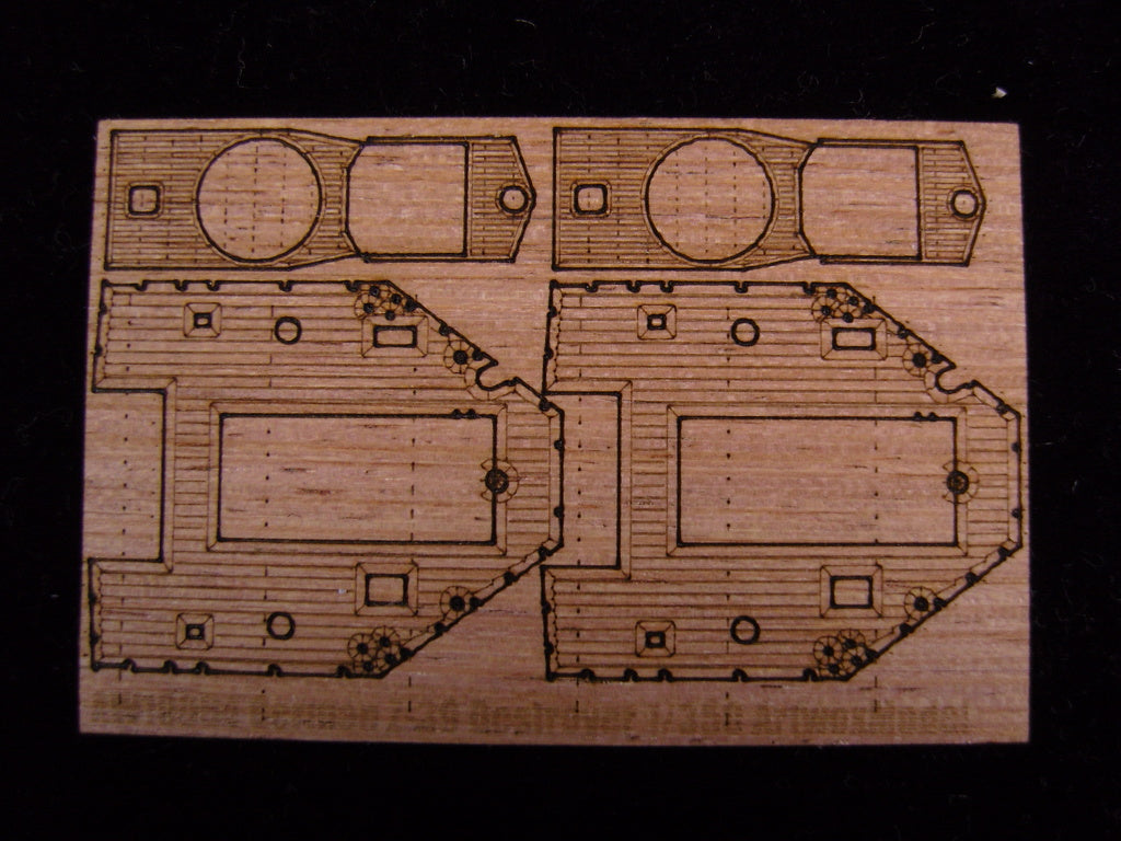 ARTWOX Model Wooden Deck for Veyron 1037 German Z-39 Destroyer Wood Deck AW10064