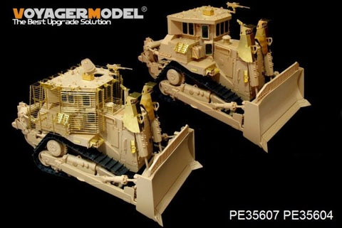 Voyager PE35604 D9R armored bulldozer and additional fence armor upgrade metal etching