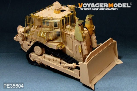 Voyager PE35604 D9R armored bulldozer and additional fence armor upgrade metal etching