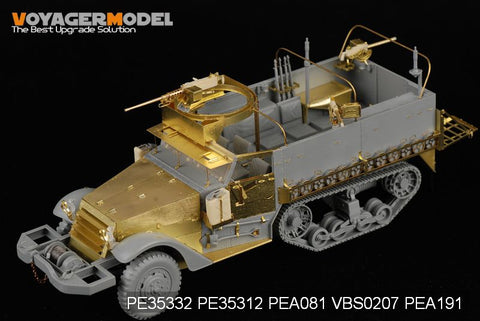 Voyager PE 35332 Metal etching part for upgrading and reforming m3a1 semi-tracked armored transport vehicle