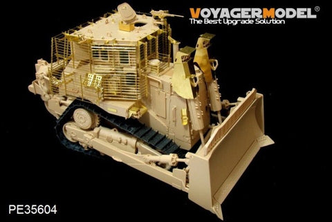 Voyager PE35604 D9R armored bulldozer and additional fence armor upgrade metal etching