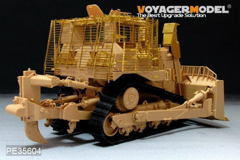 Voyager PE35604 D9R armored bulldozer and additional fence armor upgrade metal etching