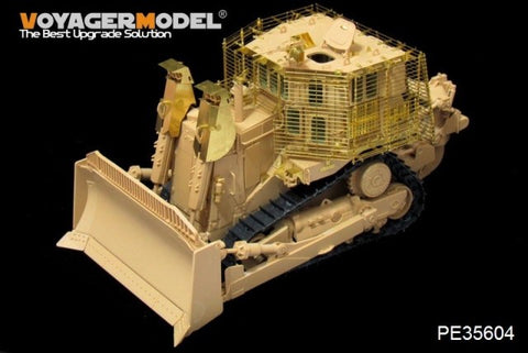 Voyager PE35604 D9R armored bulldozer and additional fence armor upgrade metal etching