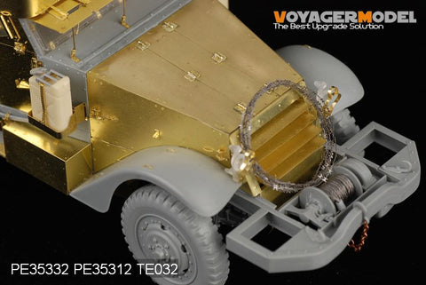 Voyager PE 35332 Metal etching part for upgrading and reforming m3a1 semi-tracked armored transport vehicle