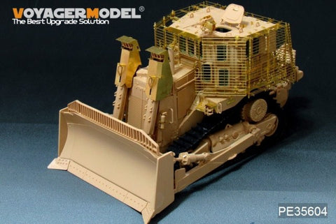 Voyager PE35604 D9R armored bulldozer and additional fence armor upgrade metal etching