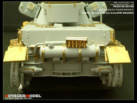 Voyager PE35102 World War II German 4 chariot D upgrade metal etching parts (Dragon)