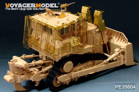 Voyager PE35604 D9R armored bulldozer and additional fence armor upgrade metal etching