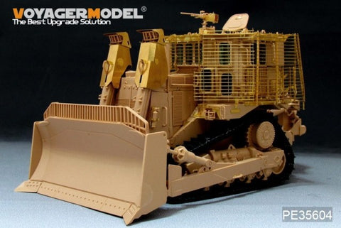 Voyager PE35604 D9R armored bulldozer and additional fence armor upgrade metal etching