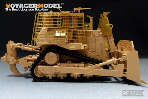 Voyager PE35604 D9R armored bulldozer and additional fence armor upgrade metal etching