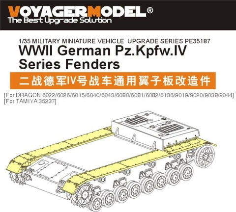 Voyager model metal etching sheet PE 35187 metal etching parts for upgrading fenders of german chariot 4 in world war ii