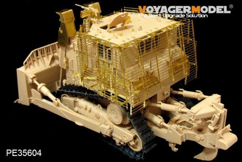 Voyager PE35604 D9R armored bulldozer and additional fence armor upgrade metal etching