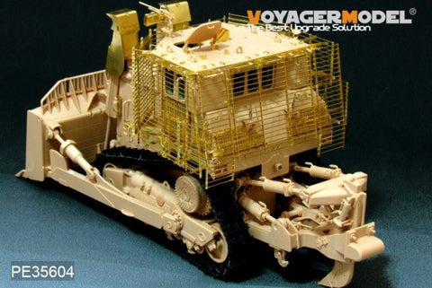 Voyager PE35604 D9R armored bulldozer and additional fence armor upgrade metal etching