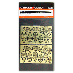 Voyager model metal etching sheet te 041 military scene model leaves 8 ( fern ) made of metal etchings