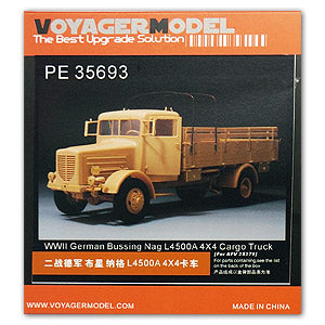 Voyager model metal etching sheet PE35693 Buxin L4500 4X4 heavy truck upgrade metal etching parts