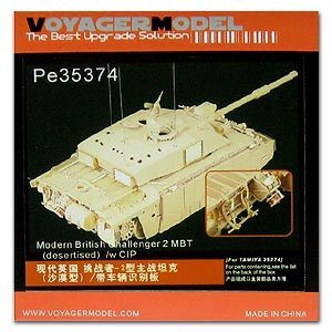 Voyager model metal etching sheet PE35374 challenger 2 metal etcher for desert type upgrade of main battle tank ( t club )