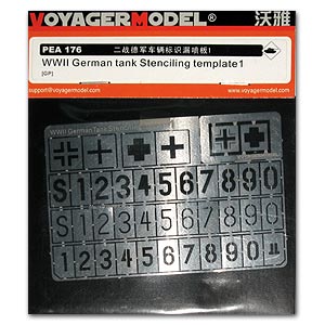 Voyager PEA176 World War II German armored vehicle tactical number and nationality mark spray metal etch