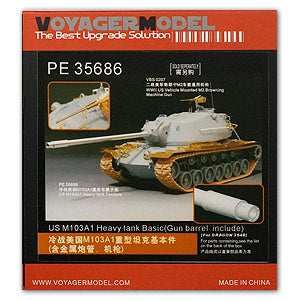 Voyager PE35686 Metallic etching for upgrade and Transformation of M103A1 heavy tanks