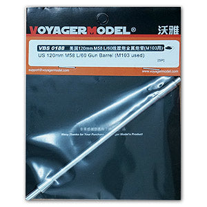 Voyager VBS0188 M58 120mm L / 60 Metal Gun Tubes for M103 heavy War vehicles