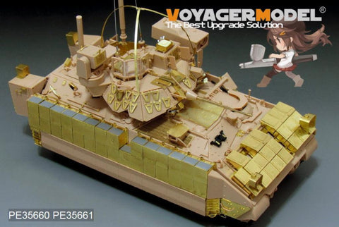 Voyager model metal etching sheet PE 35660 us m2 a3 bradley busk iii ( including smoke bombs, cannons )