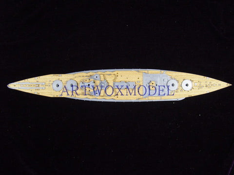 Artwox model wooden deck for Qingdao Society 041604 Japanese Battleship Araki Deck AW2001 1